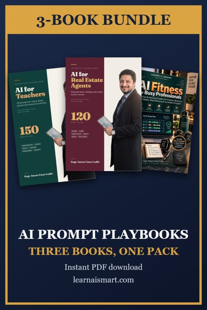 3-book bundle cover: ai prompt playbooks
